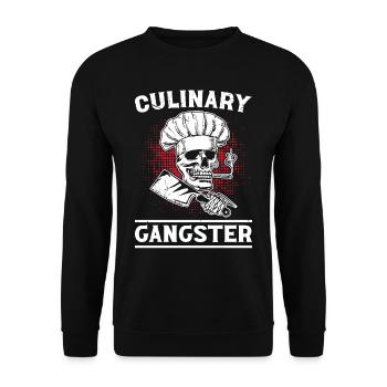Chef saying - Unisex Sweatshirt - black - Front - Alina (178cm) & Michal (187cm)