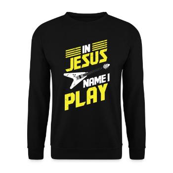I play Guitar - Unisex Sweatshirt - black - Front - Alina (178cm) & Michal (187cm)