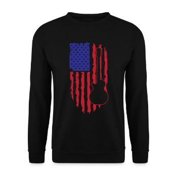 Play Guitar Design - Unisex Sweatshirt - black - Front - Alina (178cm) & Michal (187cm)