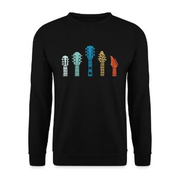 Play Guitar Design - Unisex Sweatshirt - black - Front - Alina (178cm) & Michal (187cm)