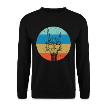 Play Guitar Design - Unisex Sweatshirt - black - Front - Alina (178cm) & Michal (187cm)