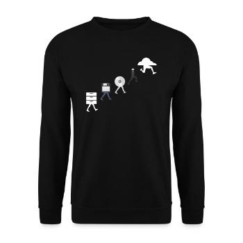 Cloud Data Design - Unisex Sweatshirt - black - Front - Alina (178cm) & Michal (187cm)