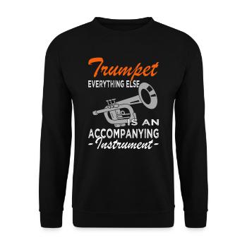 Trumpet - Trumpeter - Trumpet player Orchesta - Unisex Sweatshirt - black - Front - Alina (178cm) & Michal (187cm)