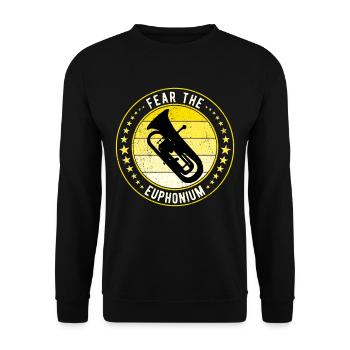 Peur L’Euphonium Eufonium Euphoniste - Sweat-shirt Unisexe - noir - Devant - Alina (178cm) & Michal (187cm)