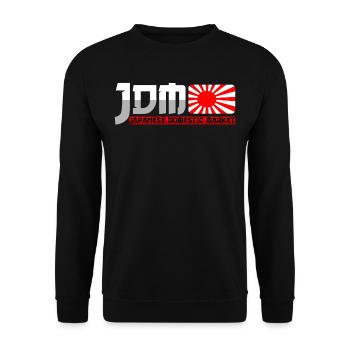 JDM Motorsport Auto Tuning Automotive - Unisex Pullover - Schwarz - Vorne - Alina (178cm) & Michal (187cm)