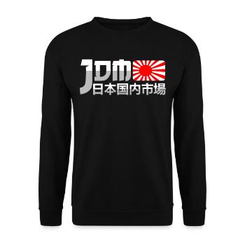 JDM Motorsport Auto Tuning Automotive - Unisex Pullover - Schwarz - Vorne - Alina (178cm) & Michal (187cm)