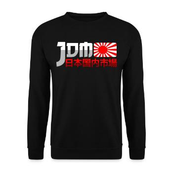 JDM Motorsport Auto Tuning Automotive - Unisex Pullover - Schwarz - Vorne - Alina (178cm) & Michal (187cm)