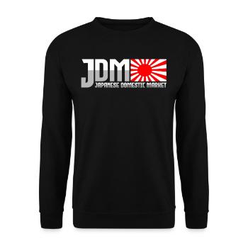 JDM Motorsport Auto Tuning Automotive - Unisex Pullover - Schwarz - Vorne - Alina (178cm) & Michal (187cm)