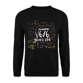 26 ans Racine mathématiquement Math - Sweat-shirt Unisexe - noir - Devant - Alina (178cm) & Michal (187cm)