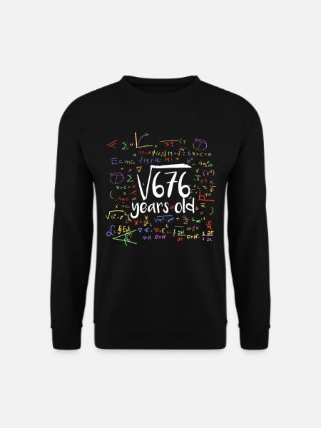 26 Jahre Wurzel Mathematisch Mathe - Unisex Pullover - Schwarz