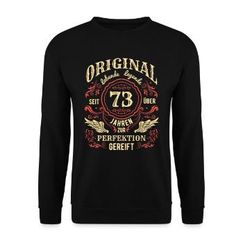 Original Lebende Legende Seit Über 53 Jahren - Unisex Pullover - Schwarz - Vorne - Alina (178cm) & Michal (187cm)