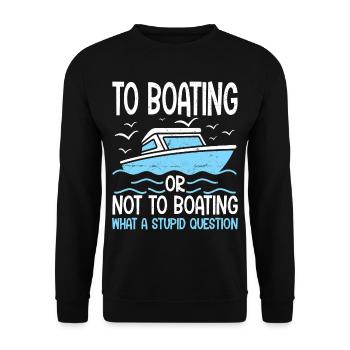 Motorboot Drive Shakespeare Boating Captain - Unisex Pullover - Schwarz - Vorne - Alina (178cm) & Michal (187cm)