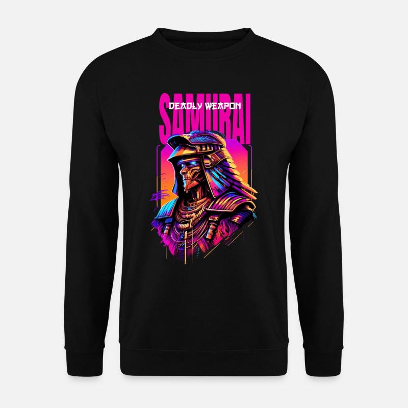 Samurai Cyber Warrior Geschenk - Unisex Pullover - Schwarz