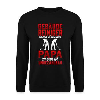 Gebäudereiniger sein ist eine Ehre Fensterputzer - Unisex Pullover - Schwarz - Vorne - Alina (178cm) & Michal (187cm)