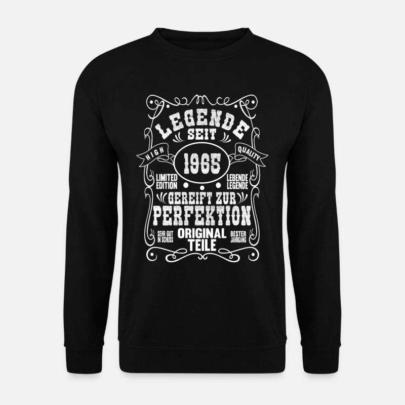 1965 Geburtstag Mann Frau Deko Lustig - Unisex Pullover - Schwarz