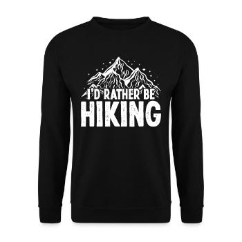 Je préfère faire de la randonnée dans - Sweat-shirt Unisexe - noir - Devant - Alina (178cm) & Michal (187cm)