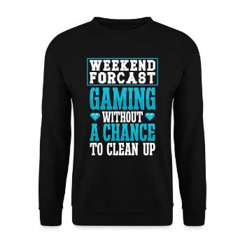 Prévisions du week-end Jeu sans chance - Sweat-shirt Unisexe - noir - Devant - Alina (178cm) & Michal (187cm)