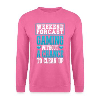 Weekend forecast Gaming without a chance - Unisex Sweatshirt - pink - Front