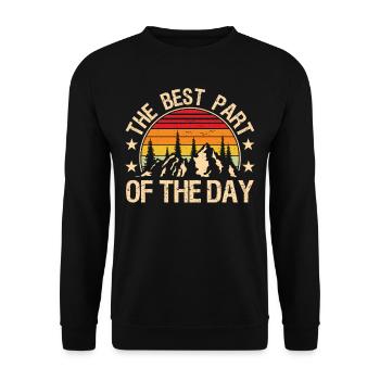 The best Part of the Day - Unisex Sweatshirt - black - Front - Alina (178cm) & Michal (187cm)