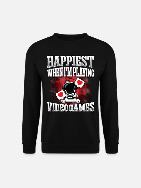 Happiest when i'm Playing Videogames - Unisex Sweatshirt - black