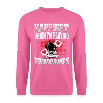 Happiest when i'm Playing Videogames - Unisex Sweatshirt - pink - Front