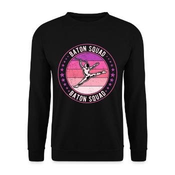Baton Twirling Rod Turning Baton Twirling Squad - Unisex Sweatshirt - black - Front - Alina (178cm) & Michal (187cm)