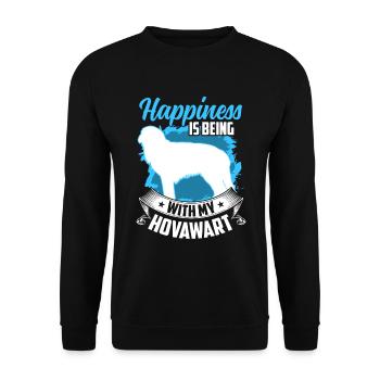 Hovawart rend heureux le chien de ferme rude - Sweat-shirt Unisexe - noir - Devant - Alina (178cm) & Michal (187cm)