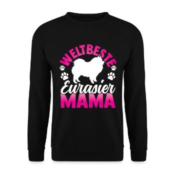 Beste Eurasier Mama Spitz Eurasian Dog - Unisex Pullover - Schwarz - Vorne - Alina (178cm) & Michal (187cm)