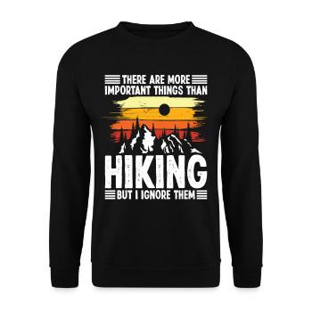 Il y a des choses plus importantes que - Sweat-shirt Unisexe - noir - Devant - Alina (178cm) & Michal (187cm)