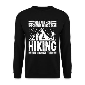 Il y a des choses plus importantes que - Sweat-shirt Unisexe - noir - Devant - Alina (178cm) & Michal (187cm)