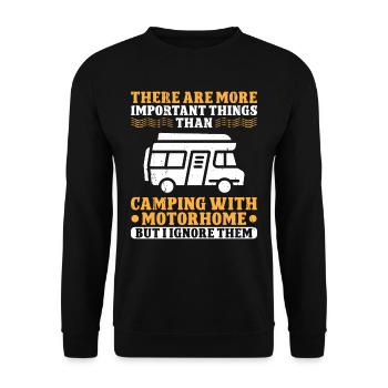 Il y a des choses plus importantes que - Sweat-shirt Unisexe - noir - Devant - Alina (178cm) & Michal (187cm)