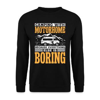 Camping avec camping-car - Sweat-shirt Unisexe - noir - Devant - Alina (178cm) & Michal (187cm)