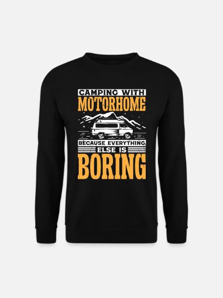Camping avec camping-car - Sweat-shirt Unisexe - noir