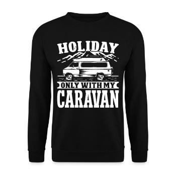 Vacances seulement avec ma caravane - Sweat-shirt Unisexe - noir - Devant - Alina (178cm) & Michal (187cm)
