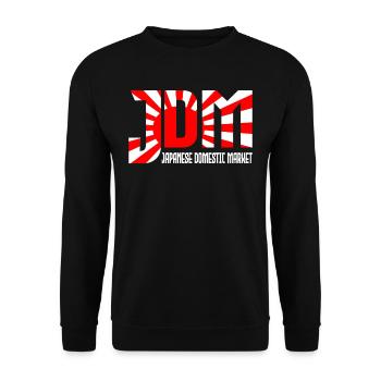 JDM Japanese Domestic Market Automotive - Unisex Pullover - Schwarz - Vorne - Alina (178cm) & Michal (187cm)