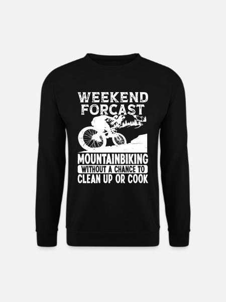 Weekend Forecast Mountainbiking with a - Unisex Pullover - Schwarz