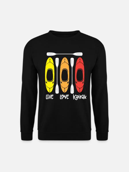Kayak funny Design - Unisex Pullover - Schwarz