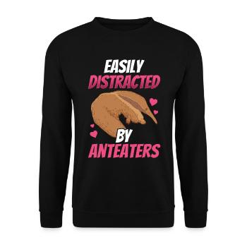 Distrait par les fourmiliers - Sweat-shirt Unisexe - noir - Devant - Alina (178cm) & Michal (187cm)