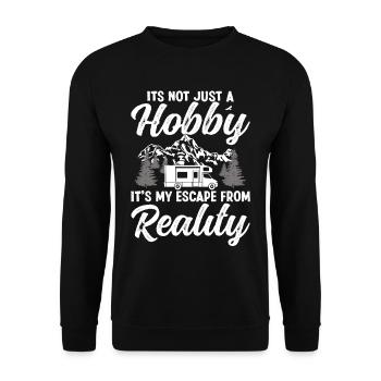 It's not just a Hobby Outdoor Camping - Unisex Sweatshirt - black - Front - Alina (178cm) & Michal (187cm)