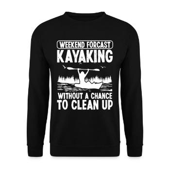 Kayaking without a chance to clean up - Unisex Sweatshirt - black - Front - Alina (178cm) & Michal (187cm)