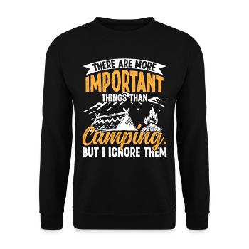 Le camping en plein air est important - Sweat-shirt Unisexe - noir - Devant - Alina (178cm) & Michal (187cm)