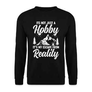 It's not just a Hobby Outdoor Camping - Unisex Sweatshirt - black - Front - Alina (178cm) & Michal (187cm)