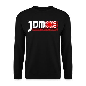 JDM Motorsport Auto Tuning Automotive - Unisex Pullover - Schwarz - Vorne - Alina (178cm) & Michal (187cm)