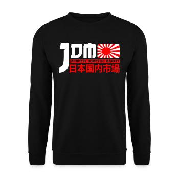 JDM Japanese Domestic Market Automotive - Unisex Pullover - Schwarz - Vorne - Alina (178cm) & Michal (187cm)