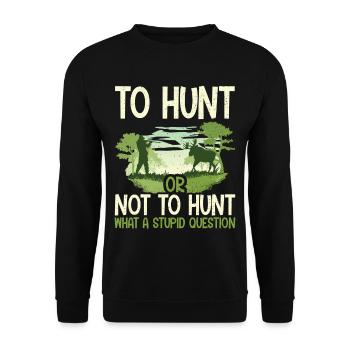 Drückjagd Jagdbekleidung Jäger Jagen Jagd - Unisex Pullover - Schwarz - Vorne - Alina (178cm) & Michal (187cm)