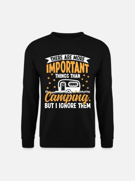 Important Outdoor Camping Design - Unisex Pullover - Schwarz