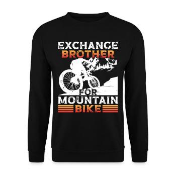 Échange frère pour le vélo de montagne - Sweat-shirt Unisexe - noir - Devant - Alina (178cm) & Michal (187cm)