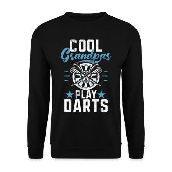 Retro dartboard Dartboard 180 for darts players - Unisex Sweatshirt - black - Front - Alina (178cm) & Michal (187cm)