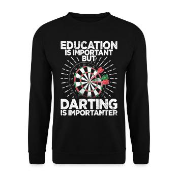Retro dartboard Dartboard 180 for darts players - Unisex Sweatshirt - black - Front - Alina (178cm) & Michal (187cm)