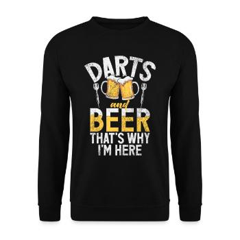 Retro dartboard Dartboard 180 for darts players - Unisex Sweatshirt - black - Front - Alina (178cm) & Michal (187cm)